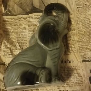 Handcrafted collection gray/black figurine elephan